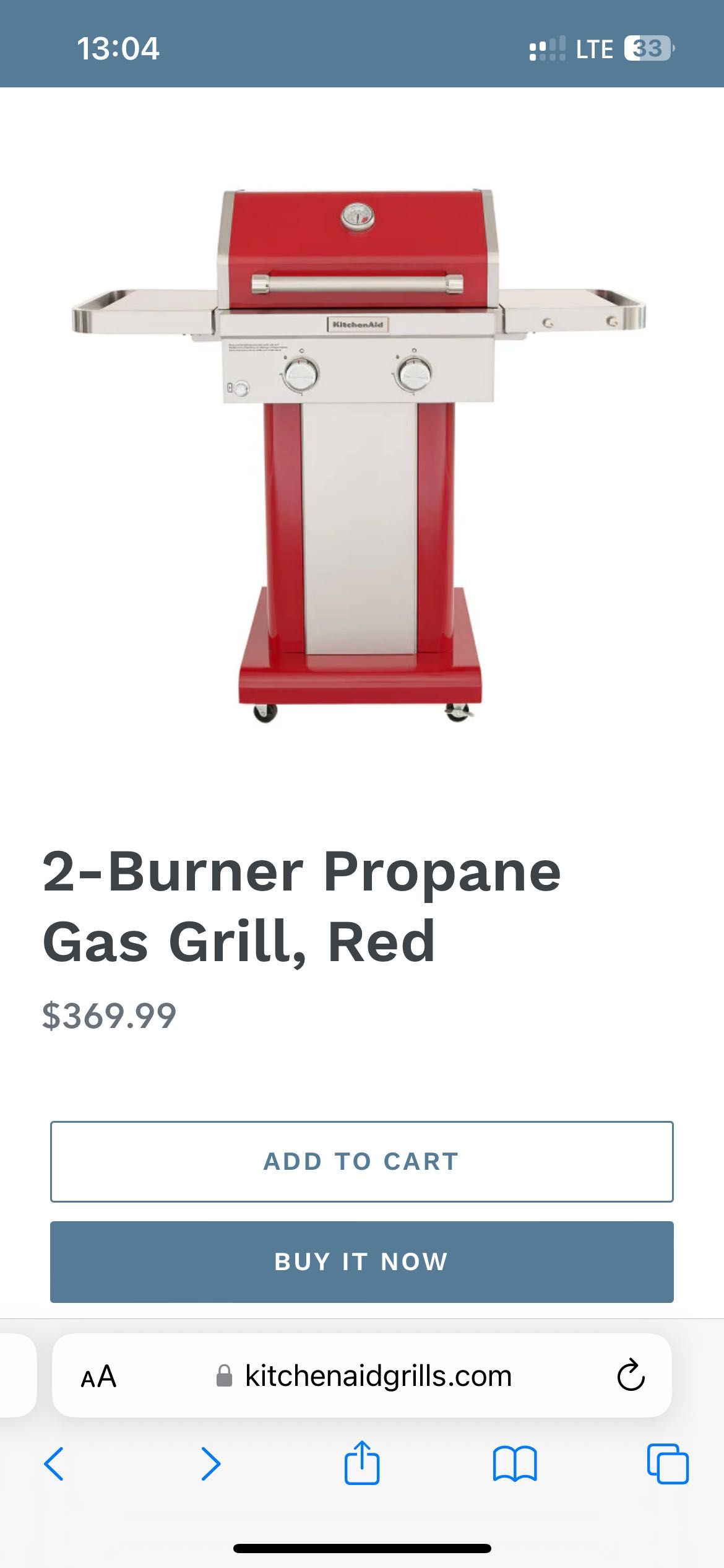 2-Burner Grill gazowy KitchenAid