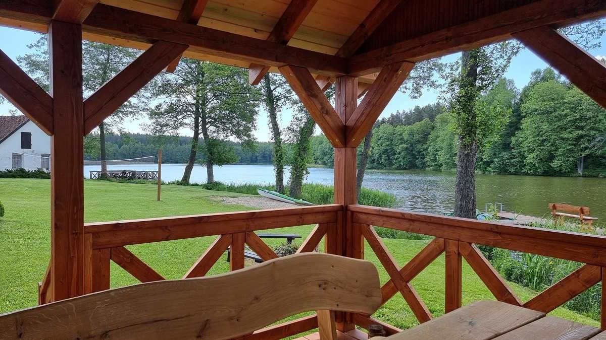 MAZURY dom bezp nad jeziorem 220m2 do 24os plaża las ognisko 2.08-9.08