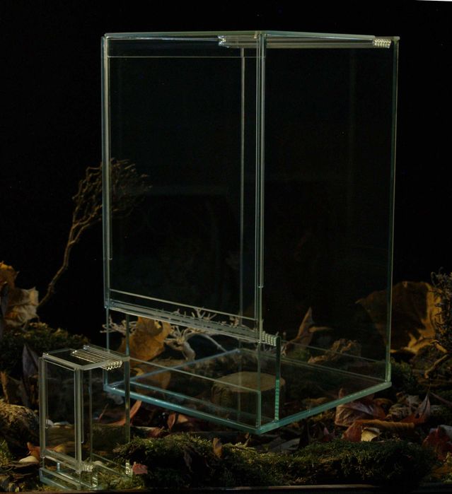 Profesjonalne Terrarium 20x20x35cm szkło potrójna wentylacja EKO