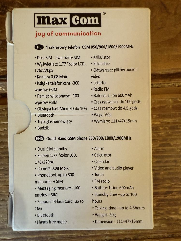 Sprzedam telefon MaxCom
