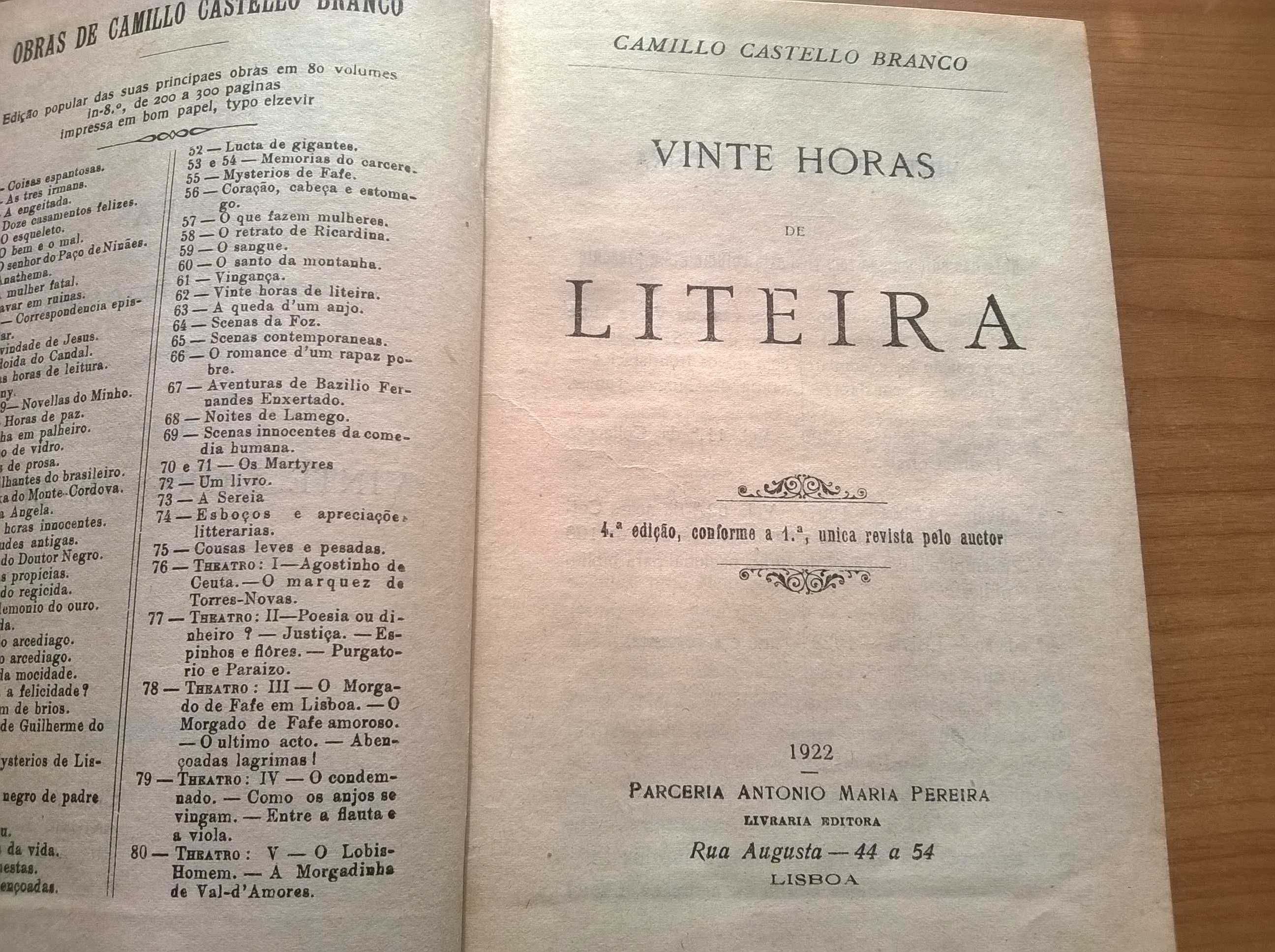 Vinte Horas de Liteira - Camilo Castelo Branco