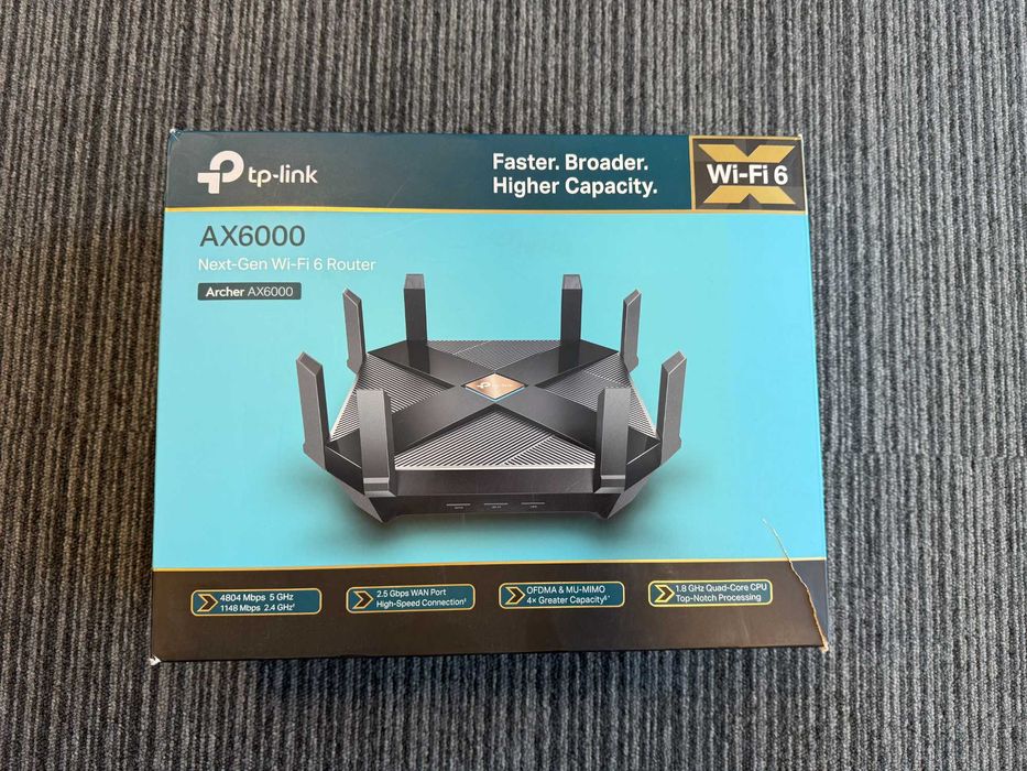 Router TP-Link Archer AX6000 - WiFi 6, stan bardzo dobry-