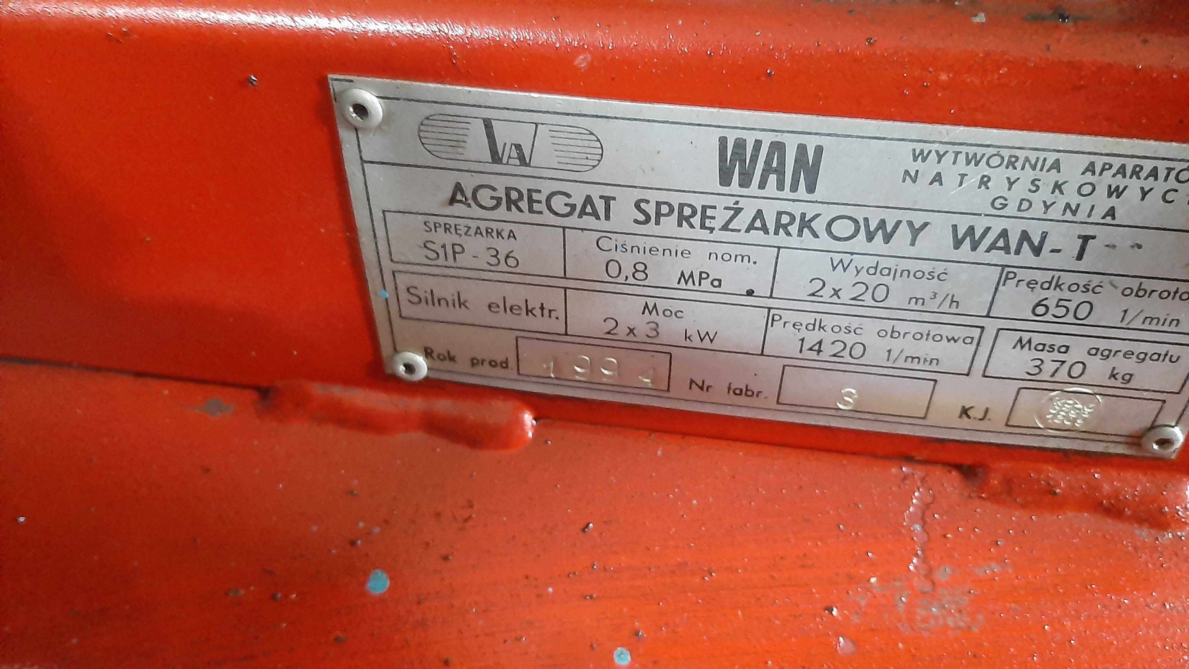 Agregat sprezarkow Wan -T 2 x 3kw 415l.