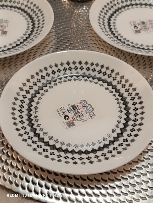 Talerze deserowe szklane 6 sztuk