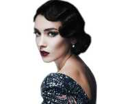 STfantasy Retro Czarna Peruka Finger Wave w Stylu Lat 20