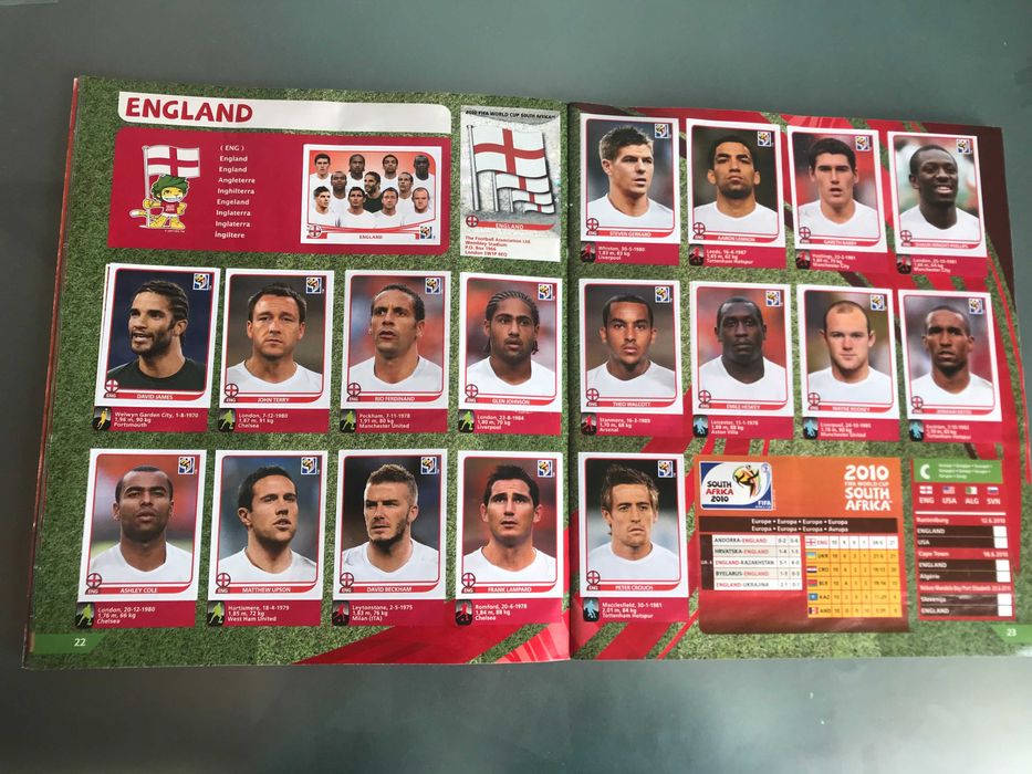 Caderneta Mundial futebol africa sul 2010 album cromos panini seleçao