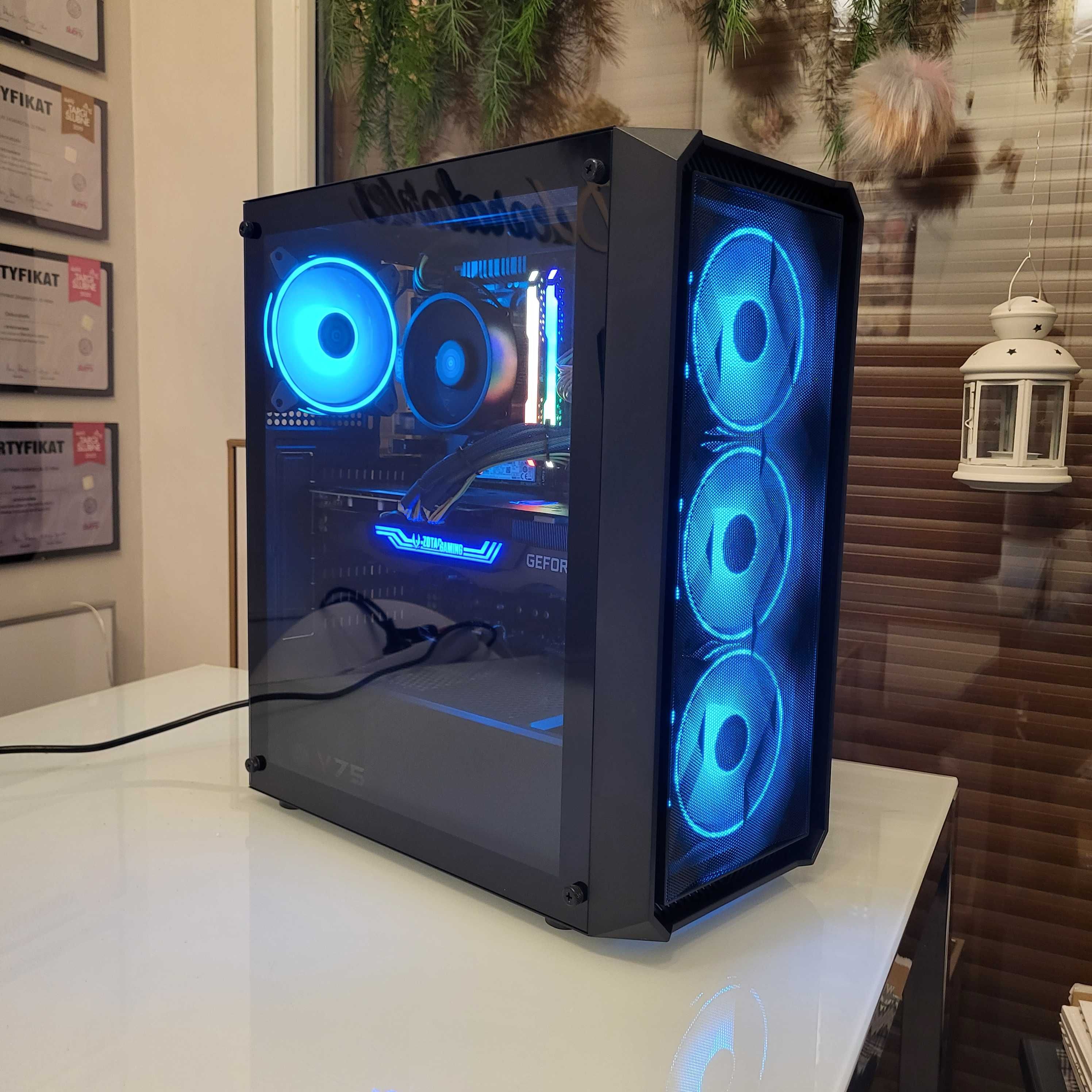 Komputer 2K RTX 3080 Ryzen 5 5600, 16gb DDR4 NVME 500GB gamingowy