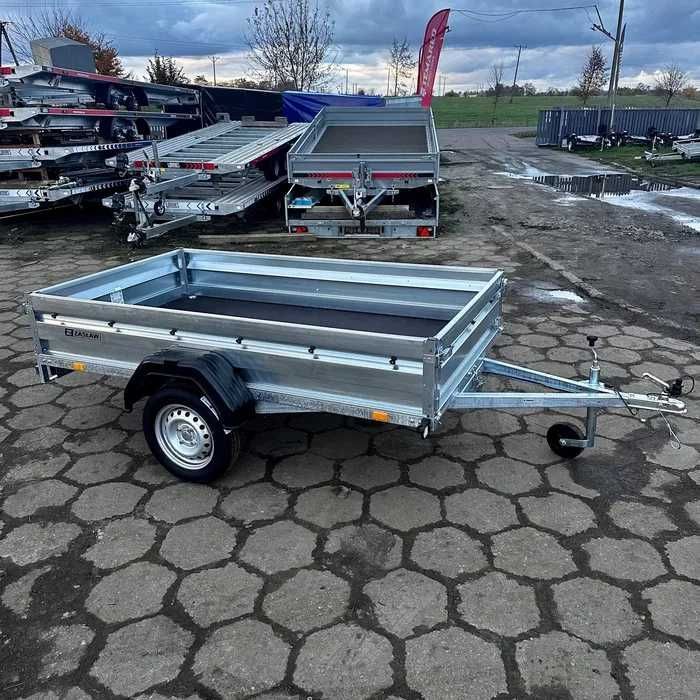 Przyczepa ZASŁAW 750KG 233x132cm KIPER dostawa RATY cena BRUTTO