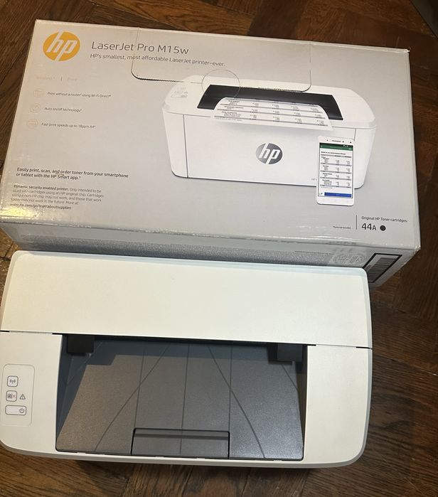 Лазерный принтер HP LaserJet Pro M15w, катридж заправлен