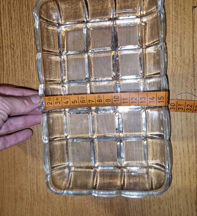 Taca tacka podstawka prl kryształ