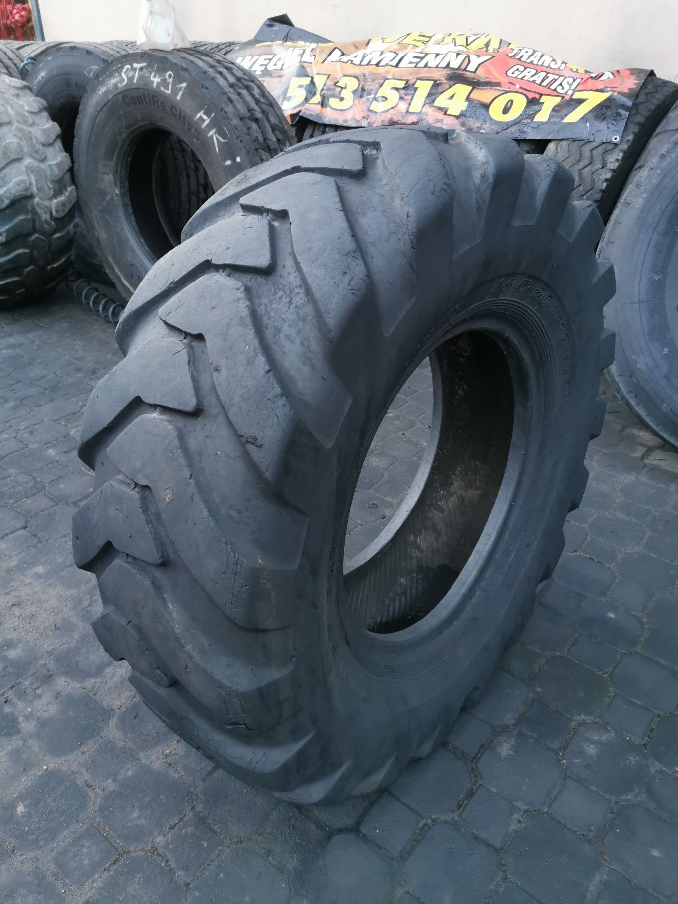 Opona 14.5-20 ( 14.5 R20 ) 132E 10PR. DUNLOP E91 #