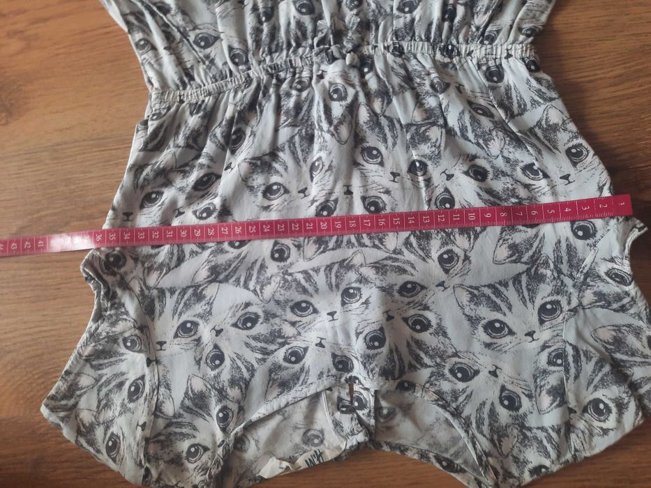 Śliczna sukienka w koty H&M 128 cm