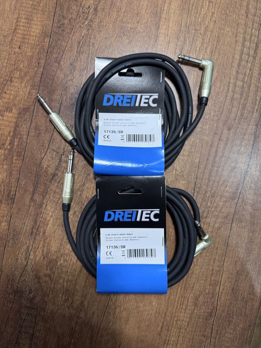 Інструментальний кабель 3м, 6.3 stereo