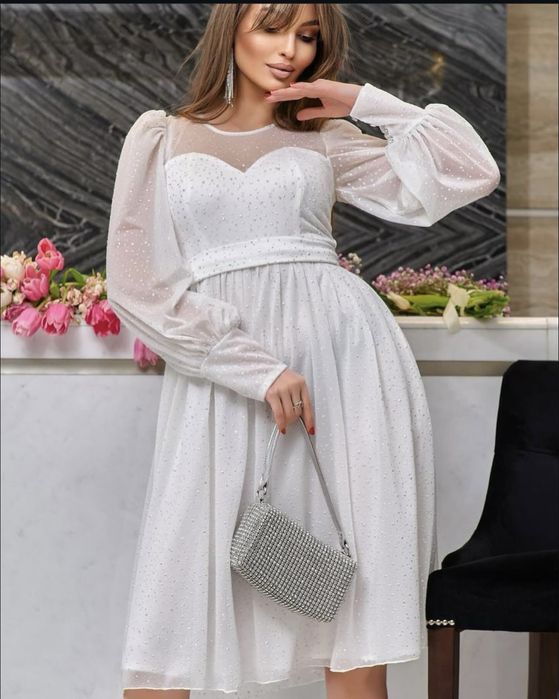 Жіноча біла сукня святкова сукня хрестини платя жіноче женское платье