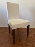4 cadeiras ikea Henriksdal com capa creme