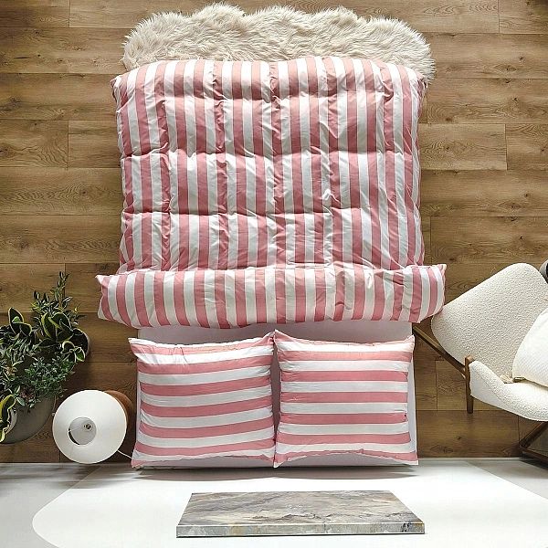 Pościel 140x200 MIKROFIBRA poszewka 70x80 KOMPLET Eusebia Home W PASY