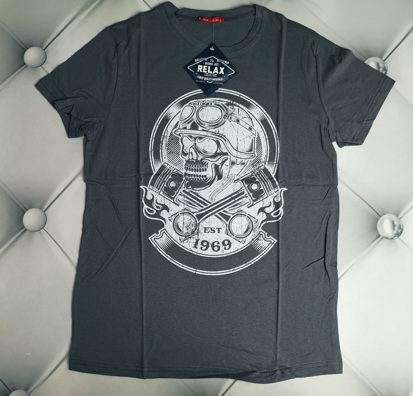 Szary T-shirt męski