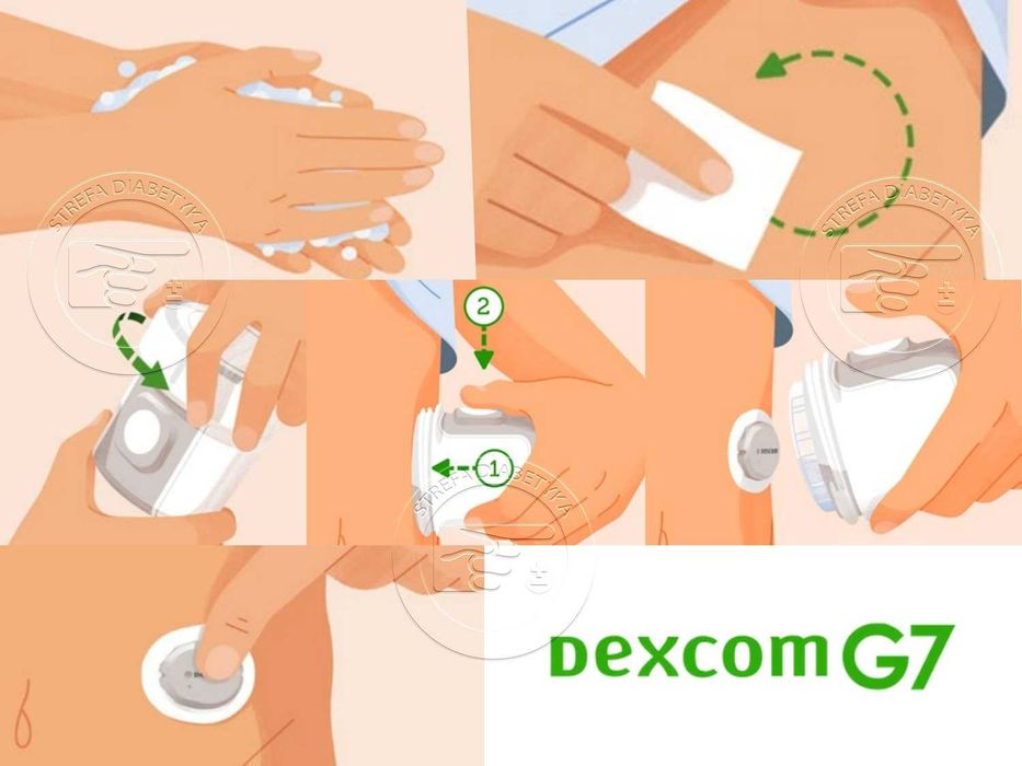 5 x Sensor CGM – DEXCOM G7 z PLASTREM + Aplikator + Gazik + GRATIS