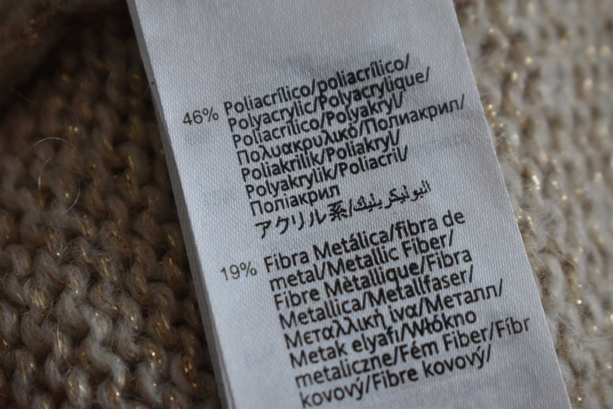 Sweterek wełniany 140 moherowy kardigan Mayoral narzutka z kapturem