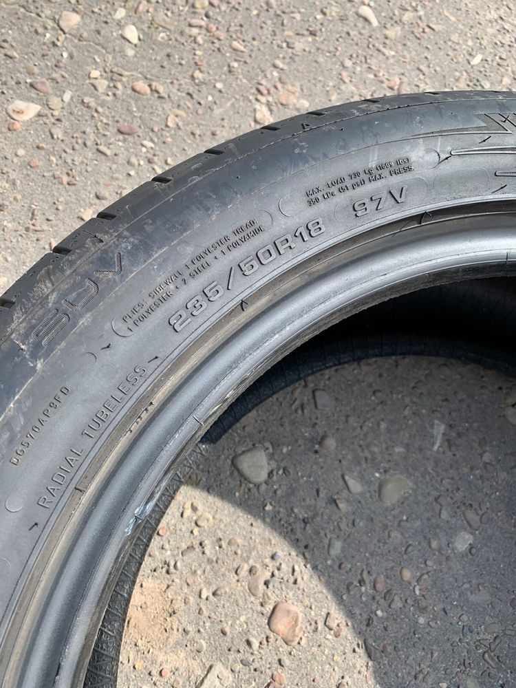 Шини 235/50 R18 Dunlop літо 2021р,7-6,4мм