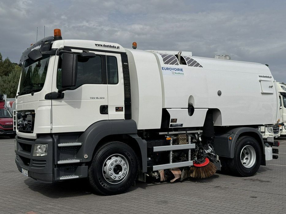 MAN TGS 18.320 E5 BUCHER OPTIFANT 8000 Zamiatarka Uliczna Euro 6  EUROVOIRIE RosRoca Dwustronna mało używana (Brock Schmitd Faun)