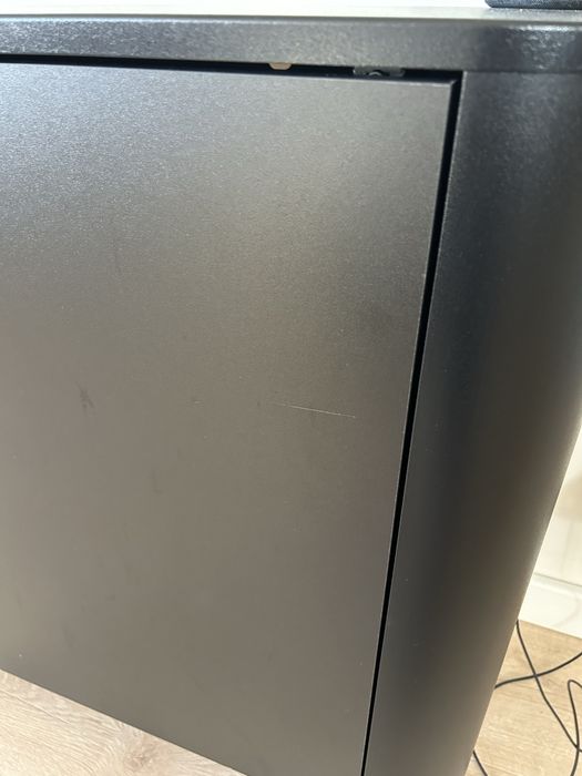 Komoda z kominkiem Newort 200 EF Czarny Mat