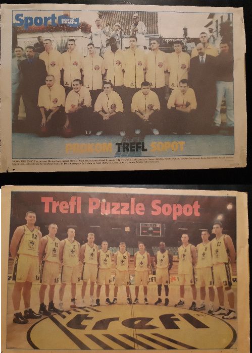 pamiątki kibica Trefl Sopot Prokom Asseco plakaty drużyny 13 plakatów
