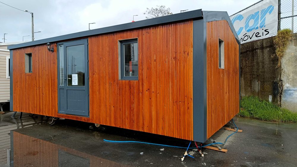 Mobil Home T2 | Ripado Envernizado  super moderna OFERTA TRANSPORTE