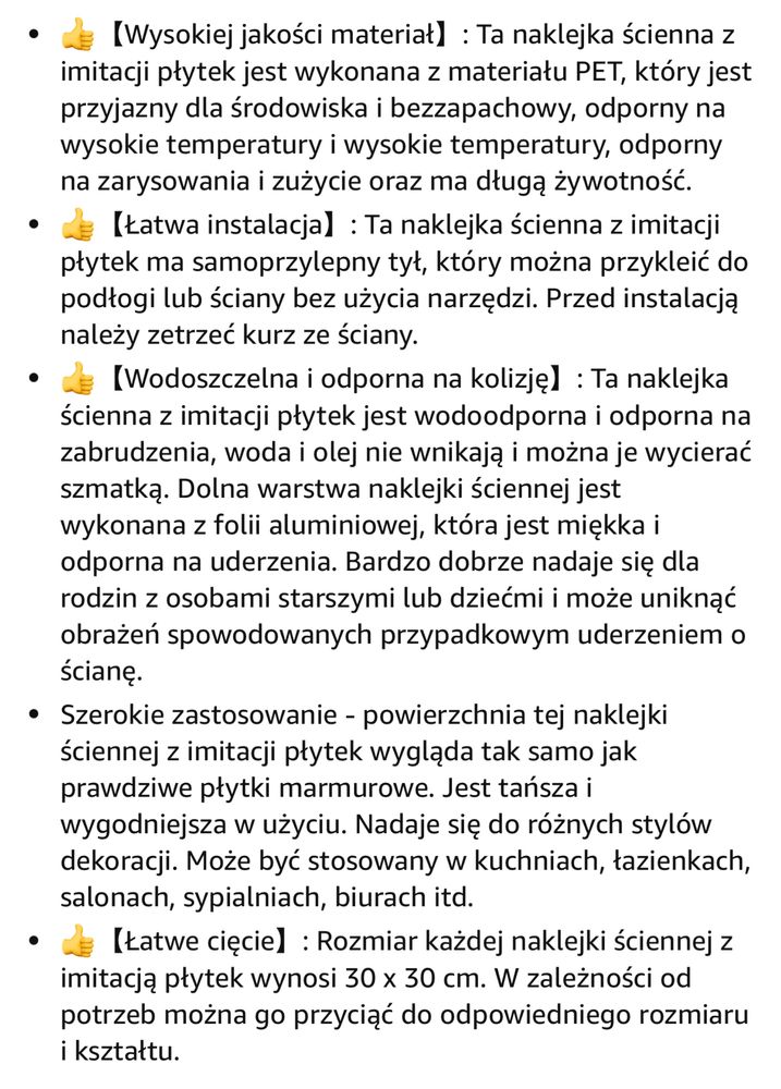 Naklejki na płytki, 22 szt. Efekt marmuru, samoprzylepne no