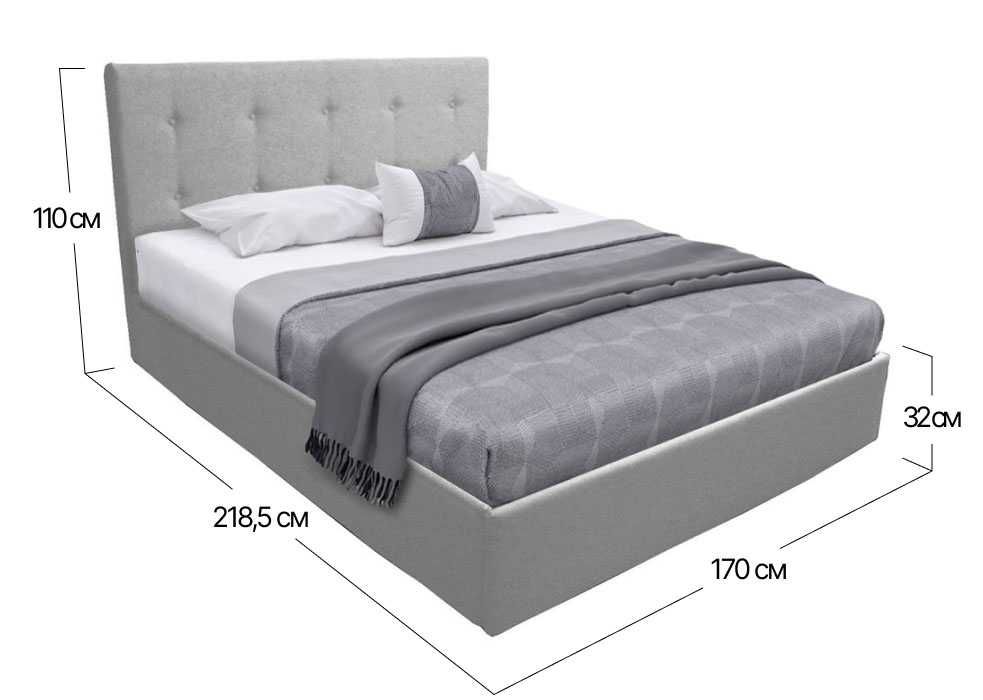 Ліжко з м'яким узголів'ям Victoria в розмірі 160*200 за 8000 грн.
