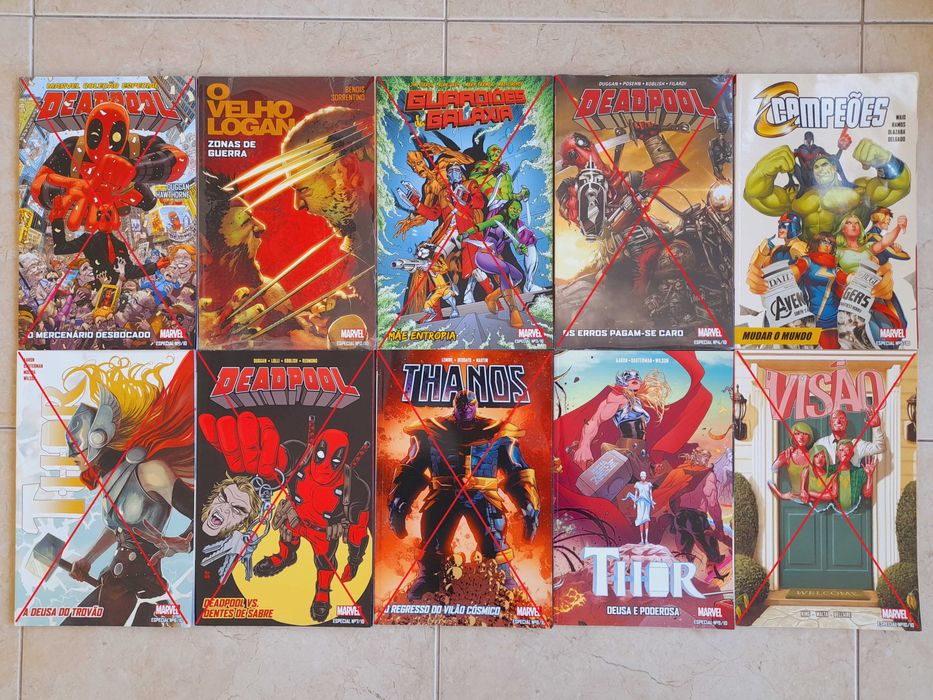 Lote Marvel Goody (Vingadores, X-Men, Thor, Velho Logan, Campeões)