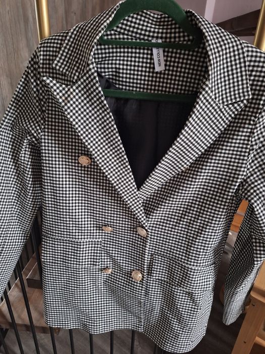 Garnitur damski w pepitke w rozmiarze M