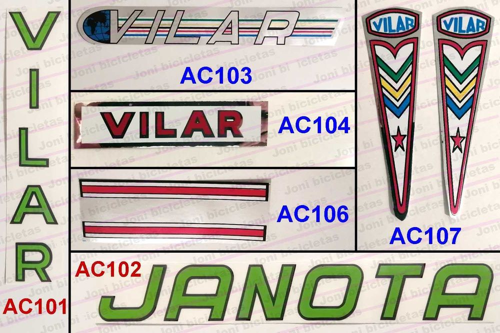 Autocolantes de bicicleta Vilar, EFS, Fundador