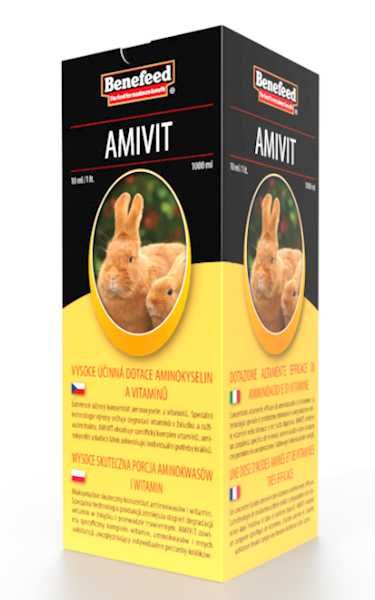 Amivit witaminy i aminokwasy dla królików 1l