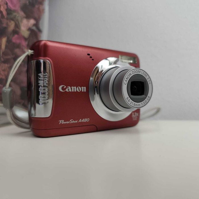 Canon PowerShot A480 (Vermelha) – Câmara Digital 10MP
