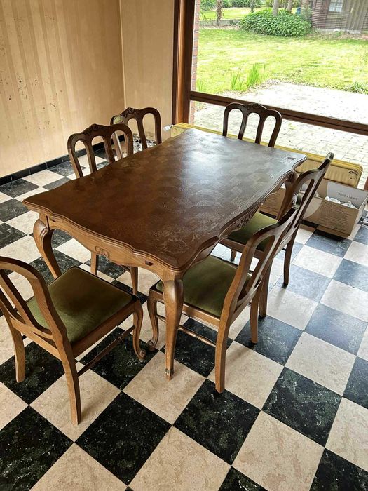 Piękny stół i 6 krzeseł LUDWIK XV!!! TANIO, komplet!!!38