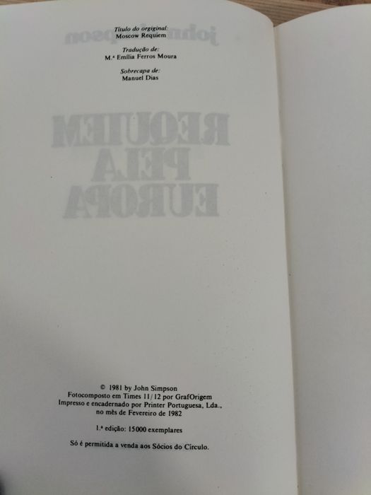 Livro - Requiem pela europa