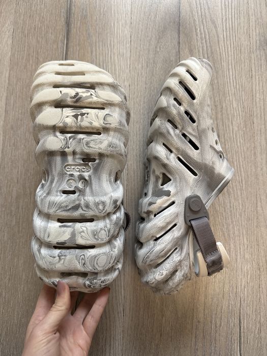 Чоловічі крокси Crocs Echo Marbled Clog Bone/Multi