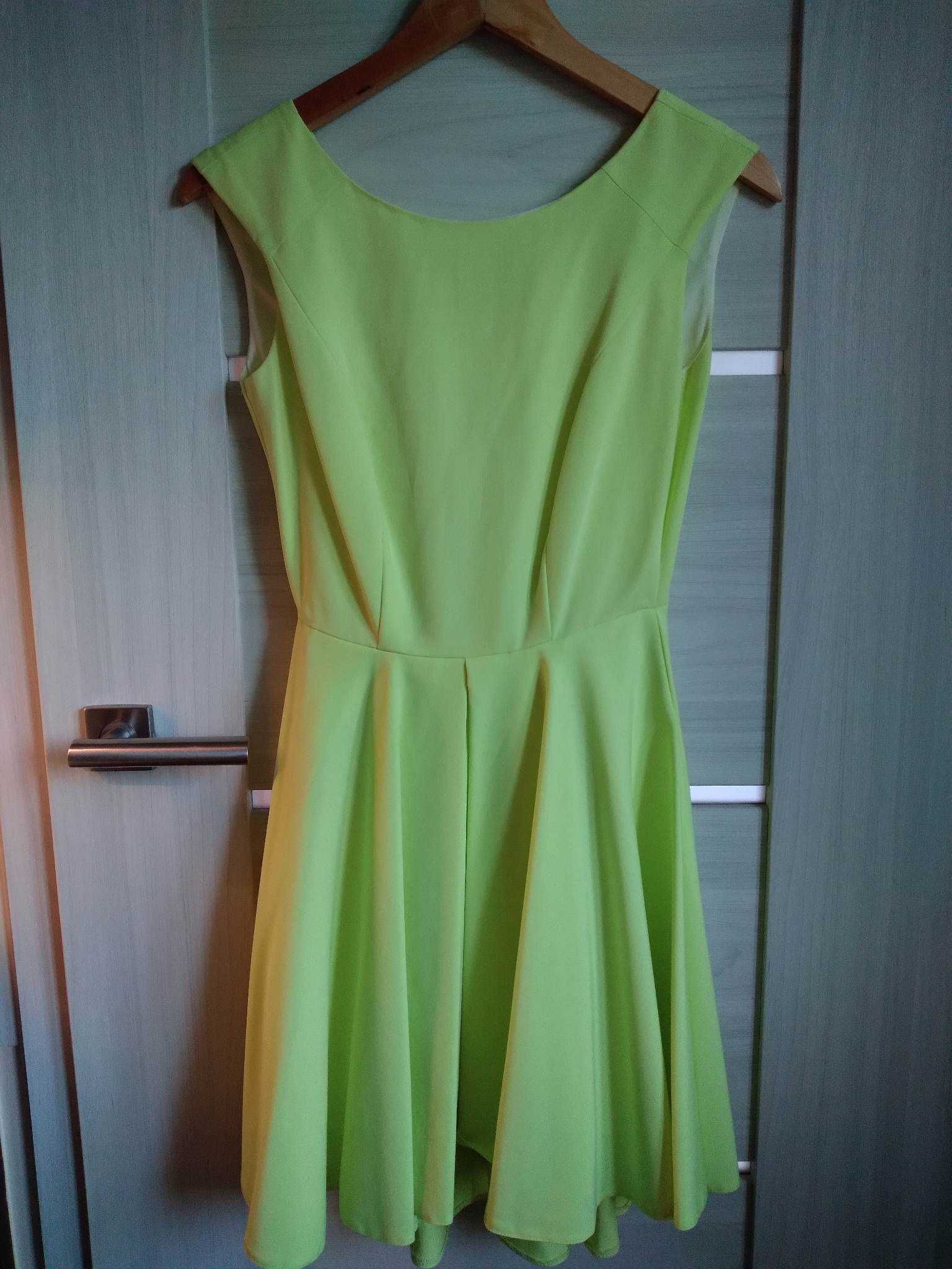 Asymetryczna neonowa sukienka