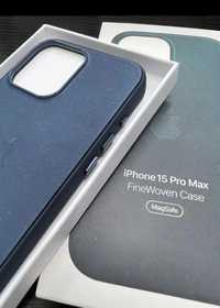 Capa em tecido FineWoven MagSafe iPhone série 15 + Carteira em tecido FineWoven MagSafe