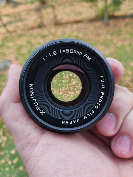 Objektyw Fuji 50mm X-Fujinon 1:1.9 Japan