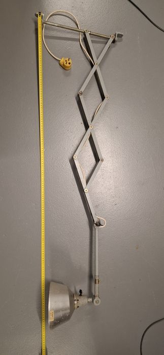 Lampa nożycowa kreślarska warsztatowa Midgard Curt Fischer
