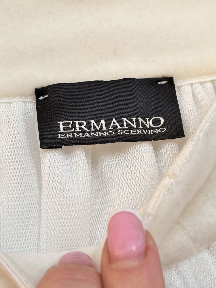 Мереживна спідниця ERMANNO SCERVINO з вишивкою та перлами