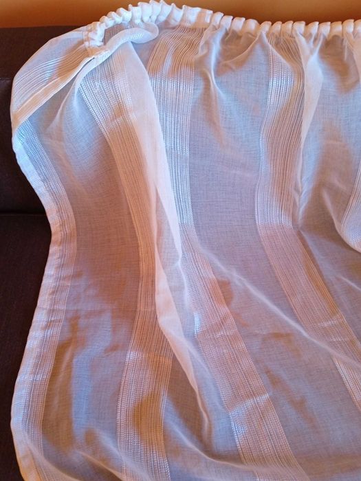 Firany na sztuki, różne wzory i wymiary, z metra, taśma uniwersalna