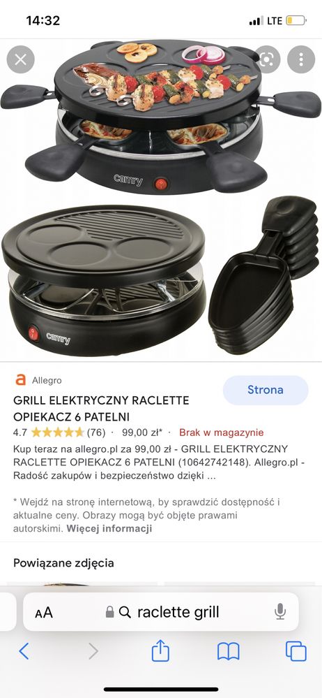 Maszyna Grill do Raclette Techo Star RC 1001