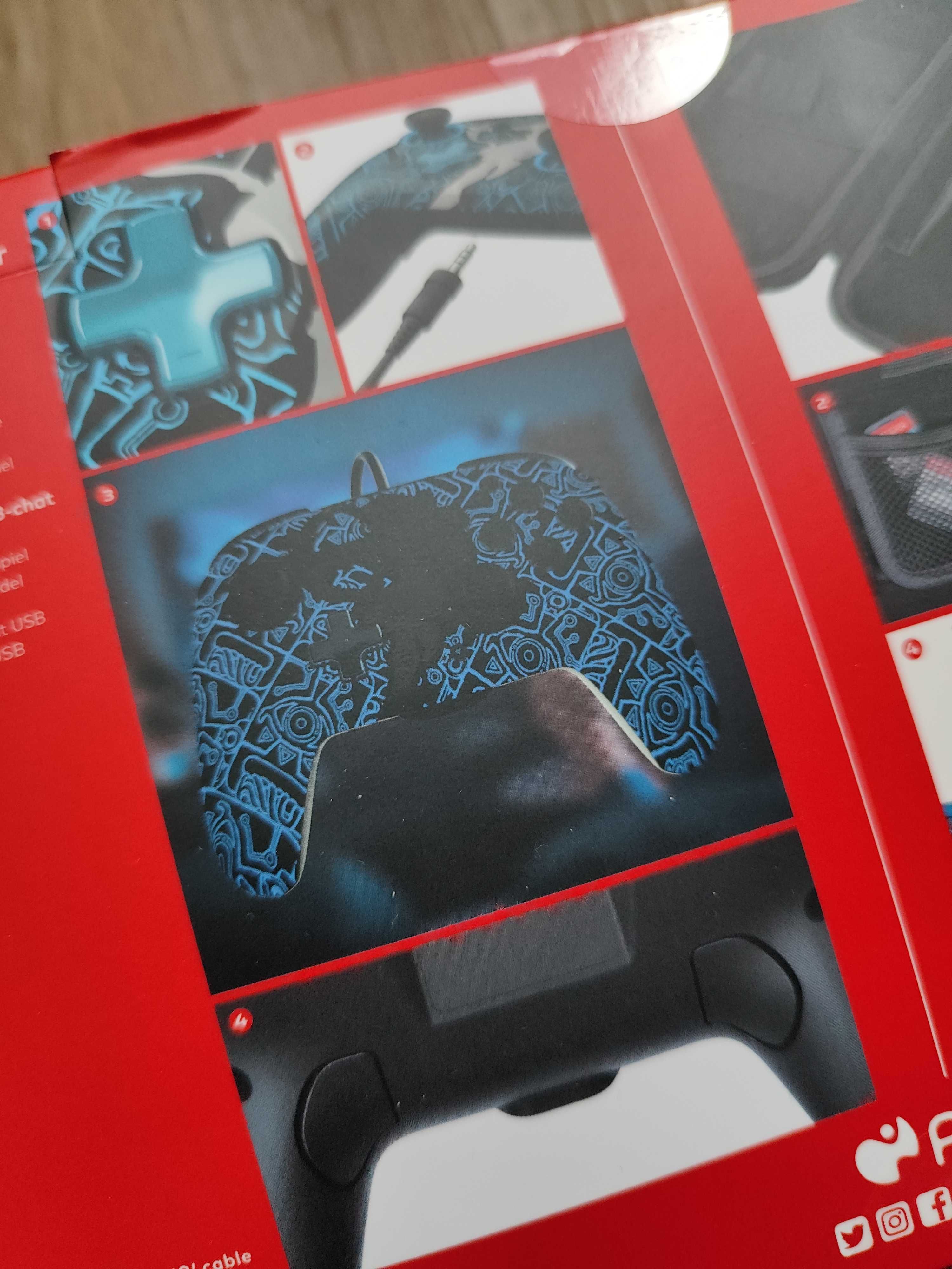 Zestaw Etui Glow Nintendo Switch/Lite/OLED +kontroler przewodowy Zelda