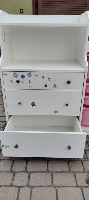 Zestaw mebli IKEA – 2x HAUGA + TROFAST, białe, komplet do pokoju dziec