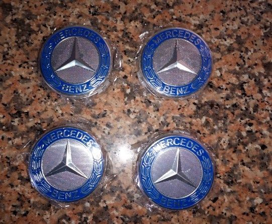 Centros de jante Mercedes-Benz 7,5 cm novos (conjunto de 4)