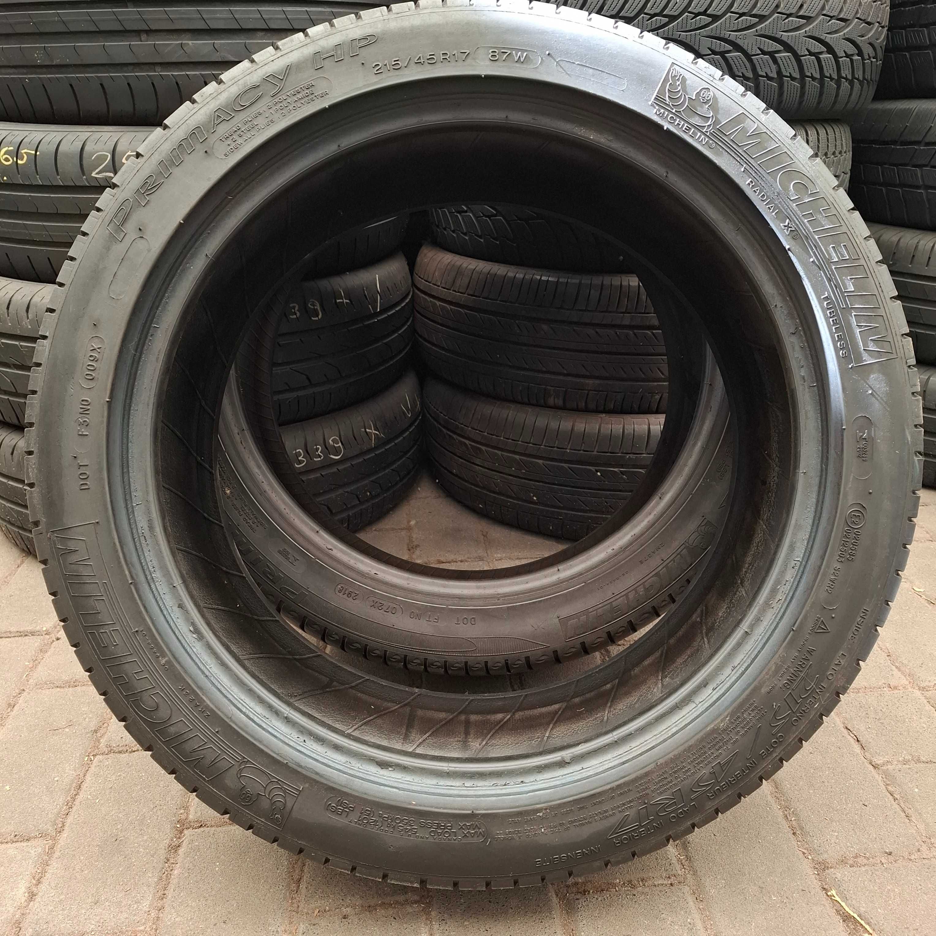 Opony letnie Michelin Primacy HP 215/45 R17 87W - 2 szt.