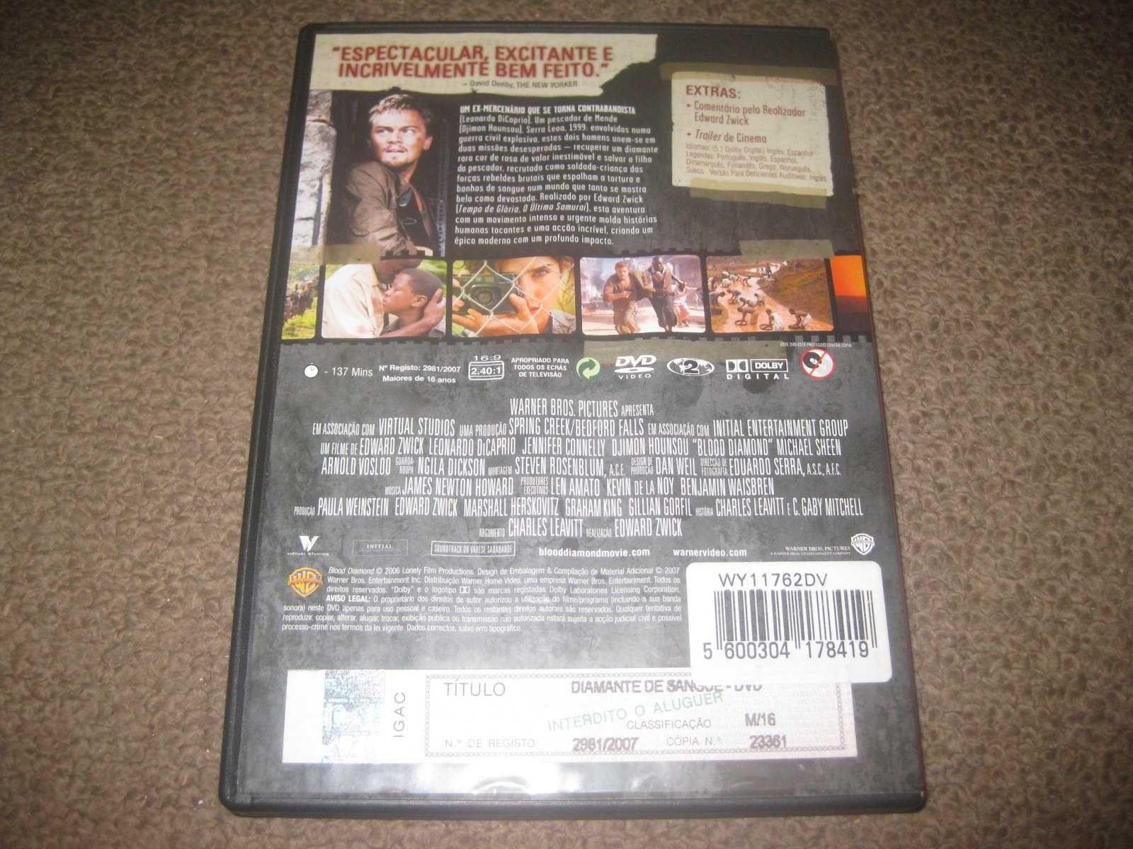 DVD "Diamante de Sangue" com Leonardo DiCaprio